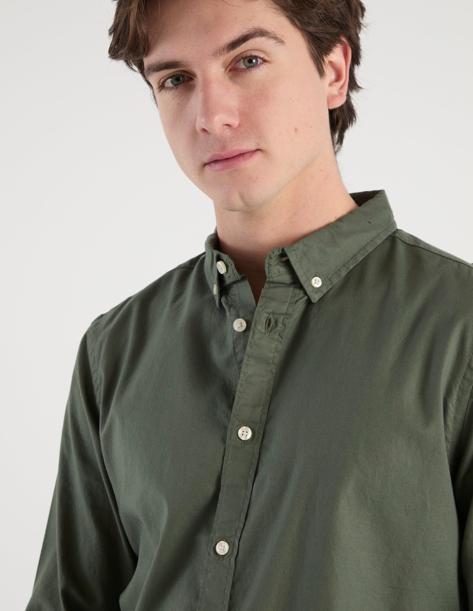 Camisa casual That's It de algodón manga larga para hombre