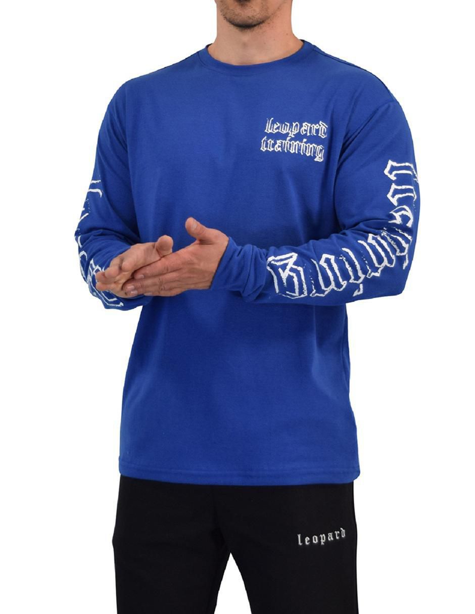 Playera John Leopard Power Logo Sleeve cuello redondo para hombre