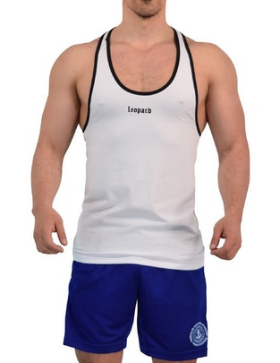 Playera John Leopard Powerhouse Tank cuello redondo para hombre