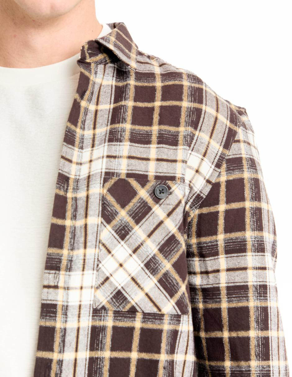 Sobrecamisa casual That's It de algodón manga larga para hombre