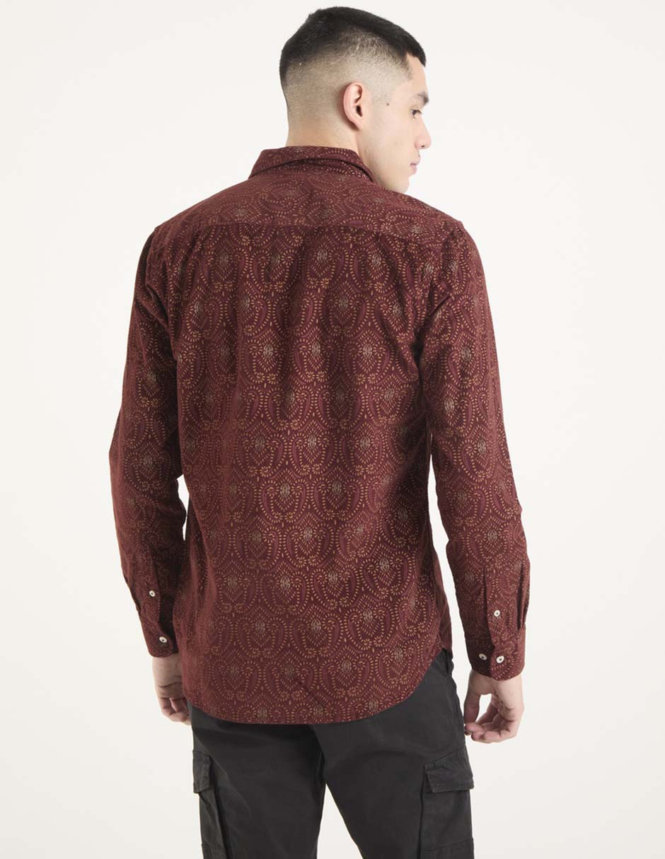 Camisa casual de algodón manga larga para hombre 4