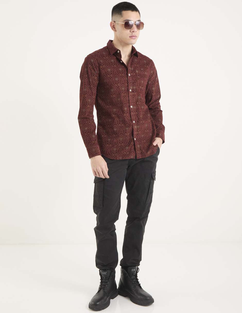 Camisa casual de algodón manga larga para hombre 3