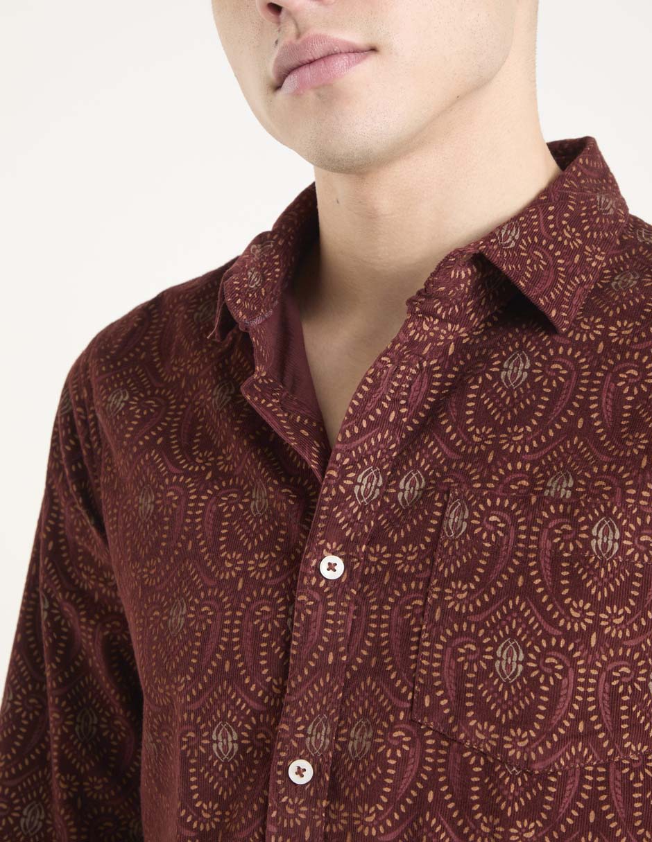 Camisa casual de algodón manga larga para hombre 2