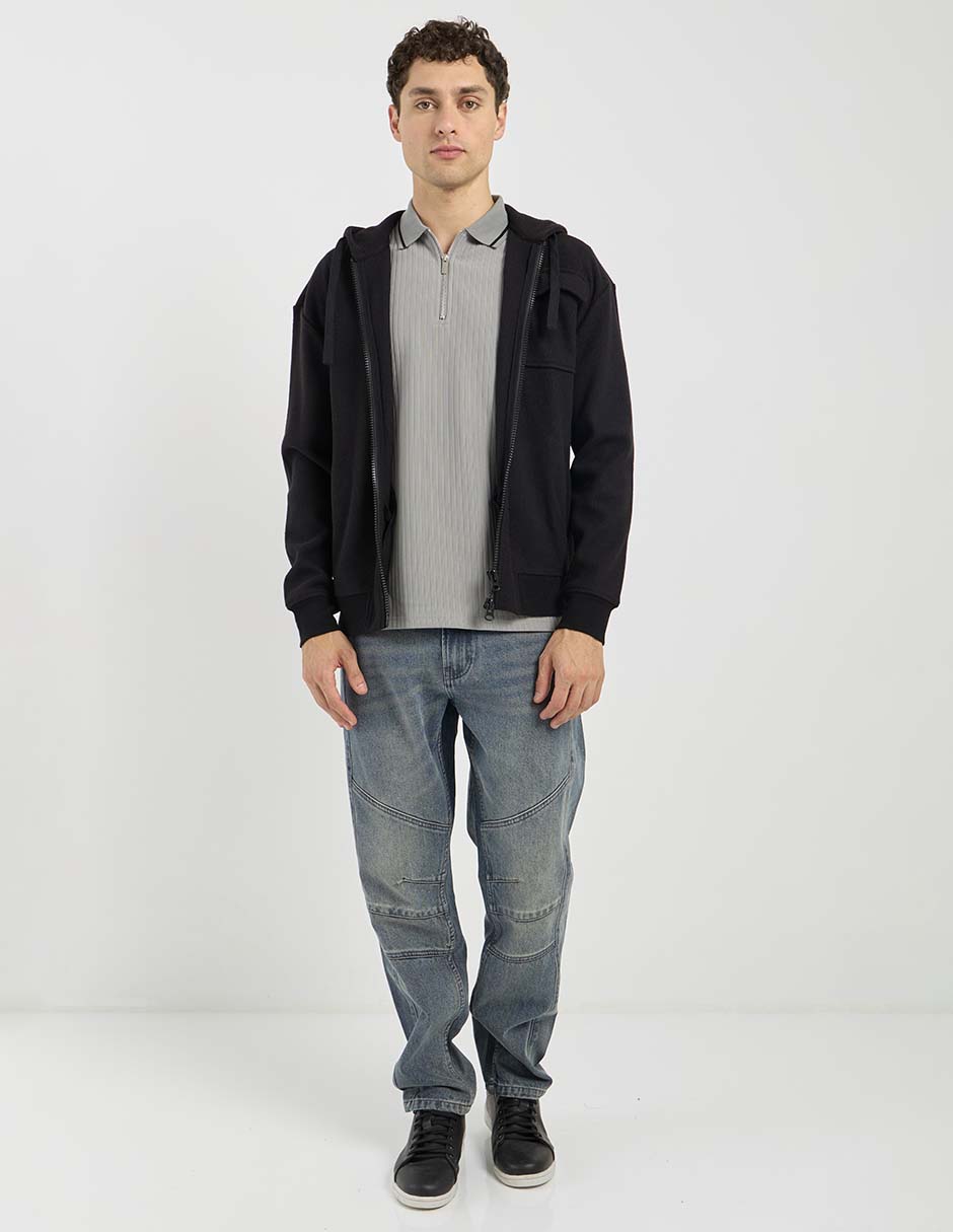 Jeans slim lavado stone wash para hombre 6