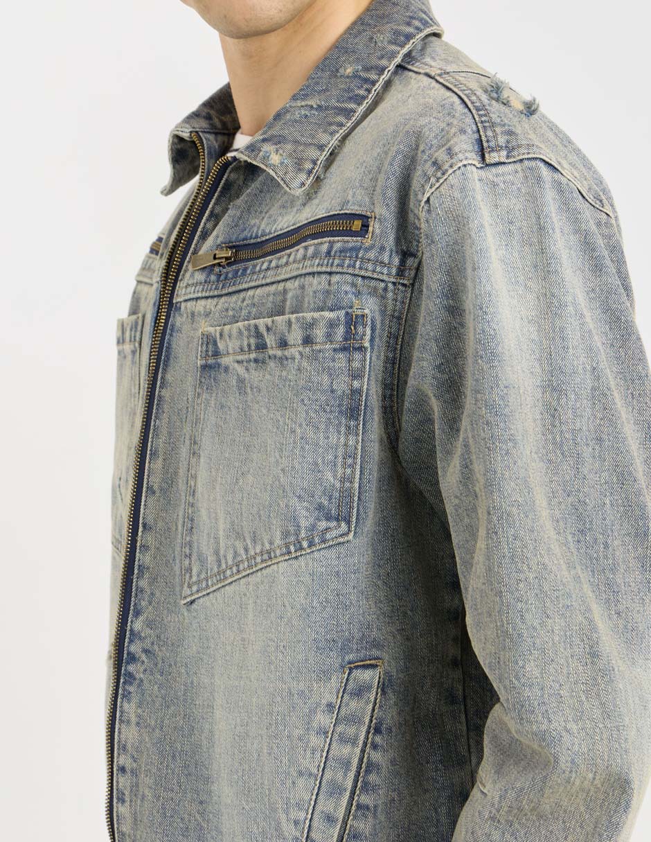 Chamarra denim That's It de mezclilla con bolsillos para hombre