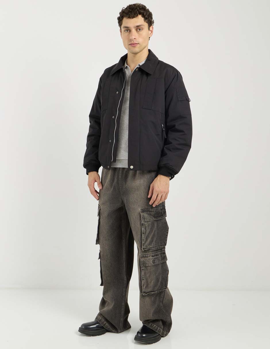 Pantalón cargo regular de algodón para hombre