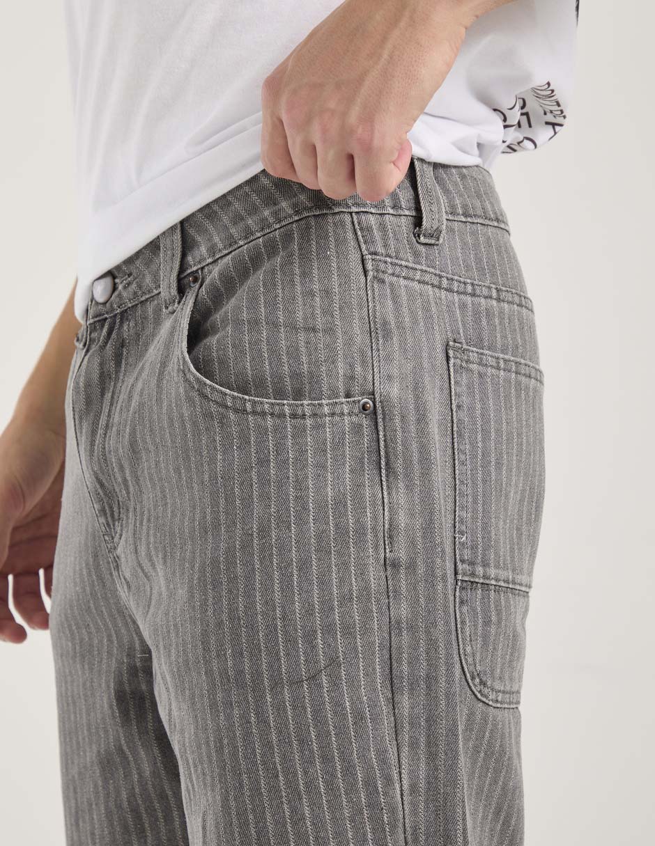 Jeans straight lavado obscuro para hombre 7