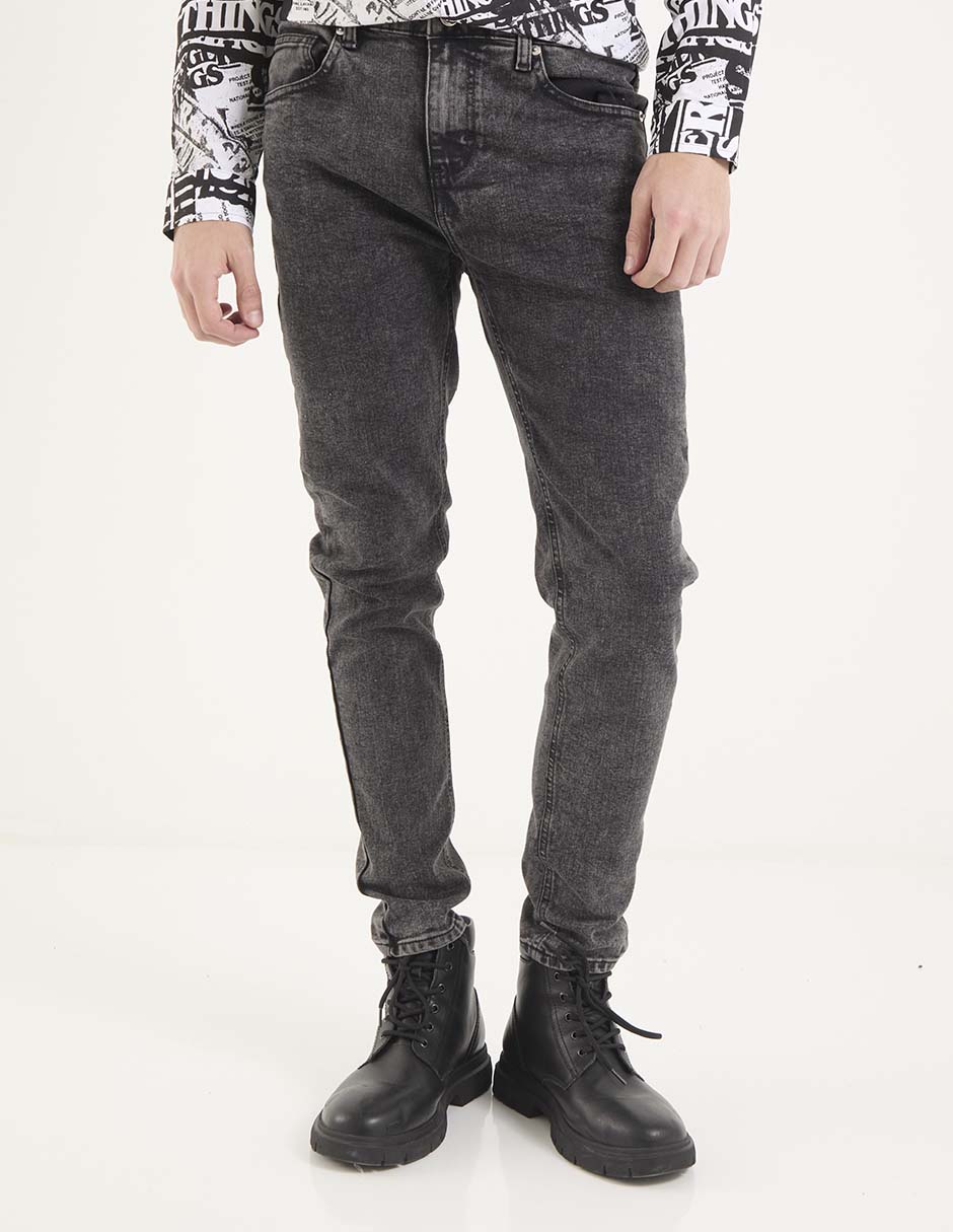 Jeans skinny lavado acid wash para hombre 1