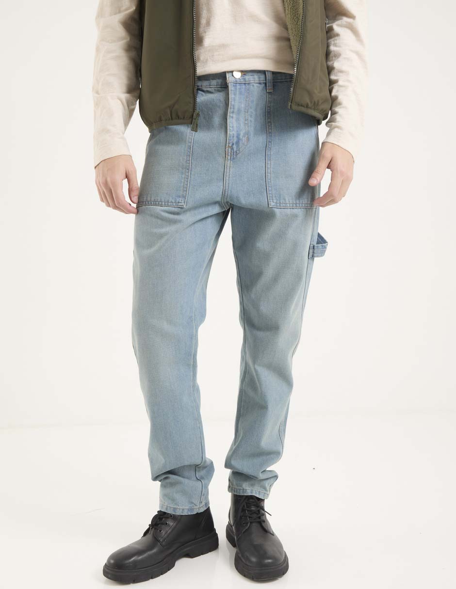 Jeans carpenter straight That's It lavado sand blast para hombre