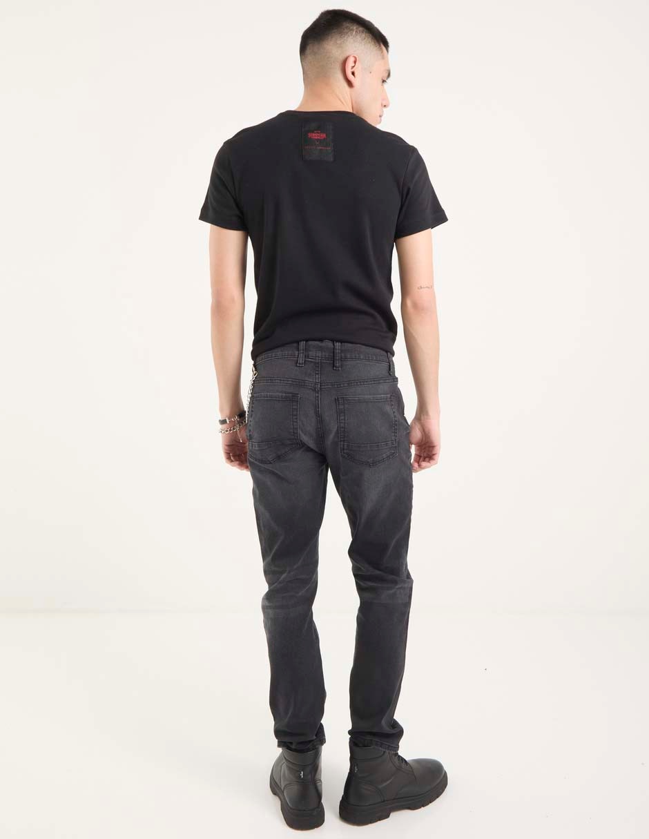 Jeans skinny lavado obscuro para hombre 5