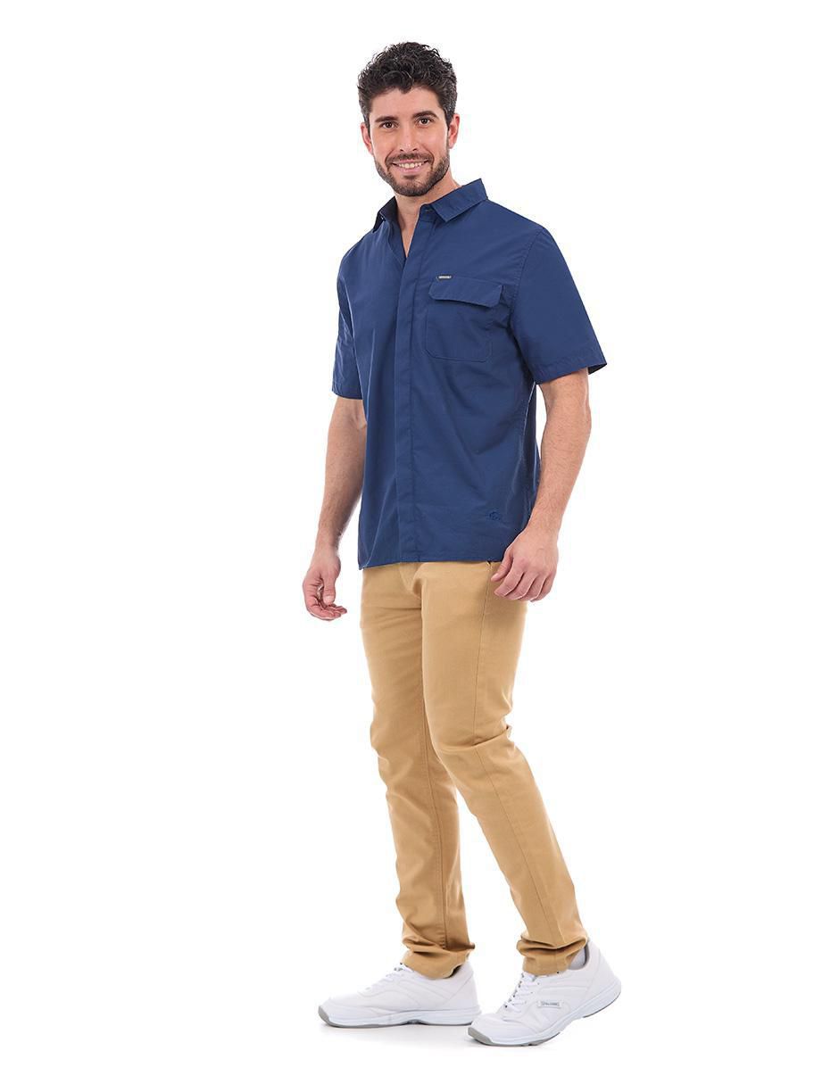 Camisa casual de algodón manga corta para hombre 4