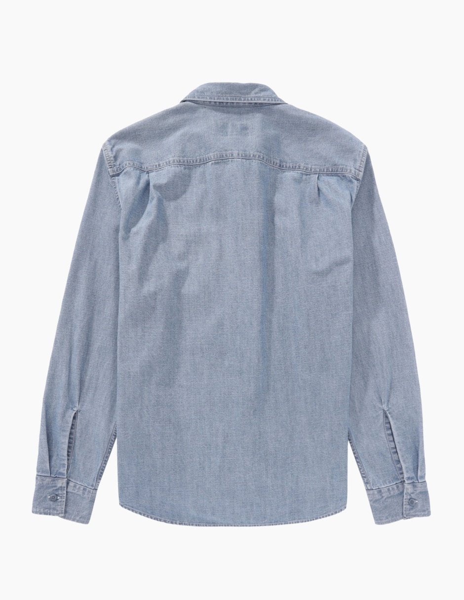 Camisa casual de algodón manga larga para hombre