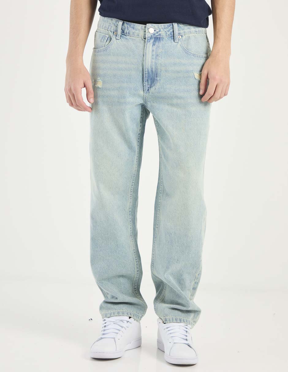 Jeans straight That's It lavado stone wash para hombre