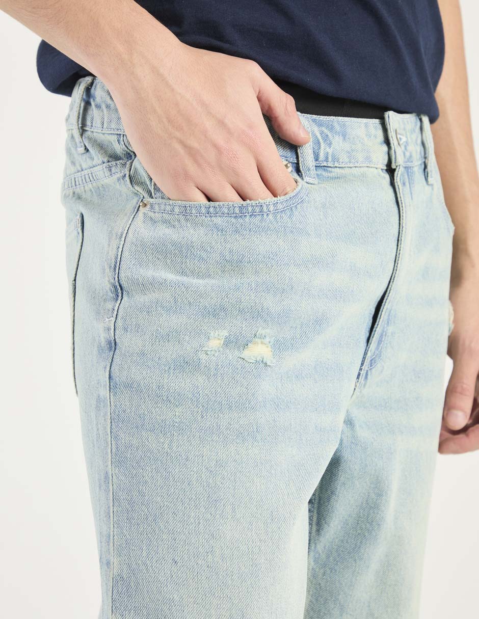 Jeans straight That's It lavado stone wash para hombre