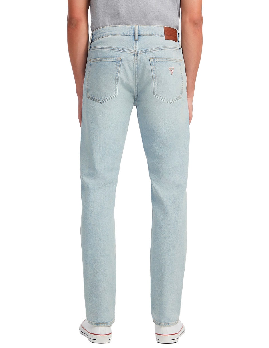 Jeans skinny lavado claro para hombre 2