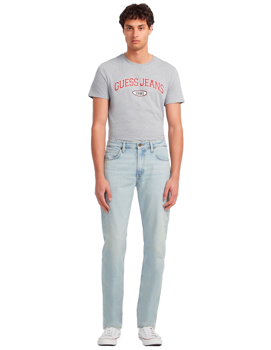 Jeans skinny lavado claro para hombre 3