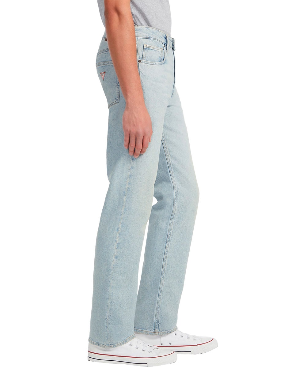 Jeans skinny lavado claro para hombre 4