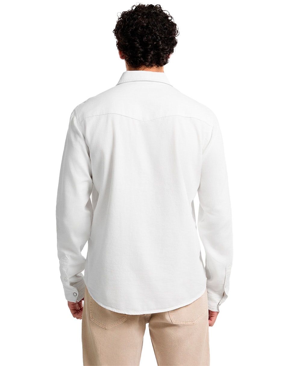 Camisa casual Guess Jeans de algodón manga larga para hombre