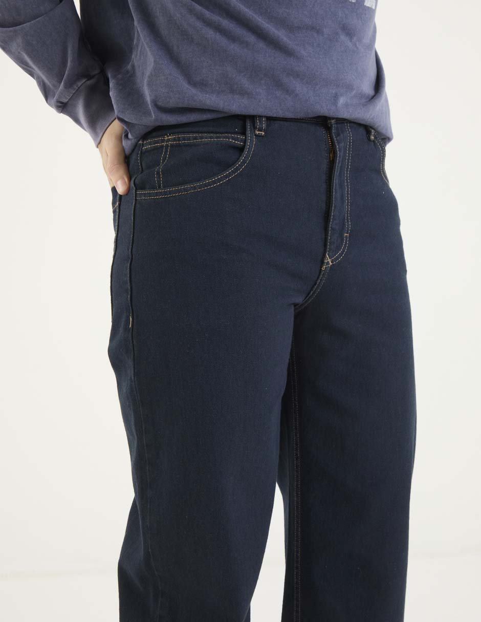 Jeans relaxed lavado obscuro para hombre 7