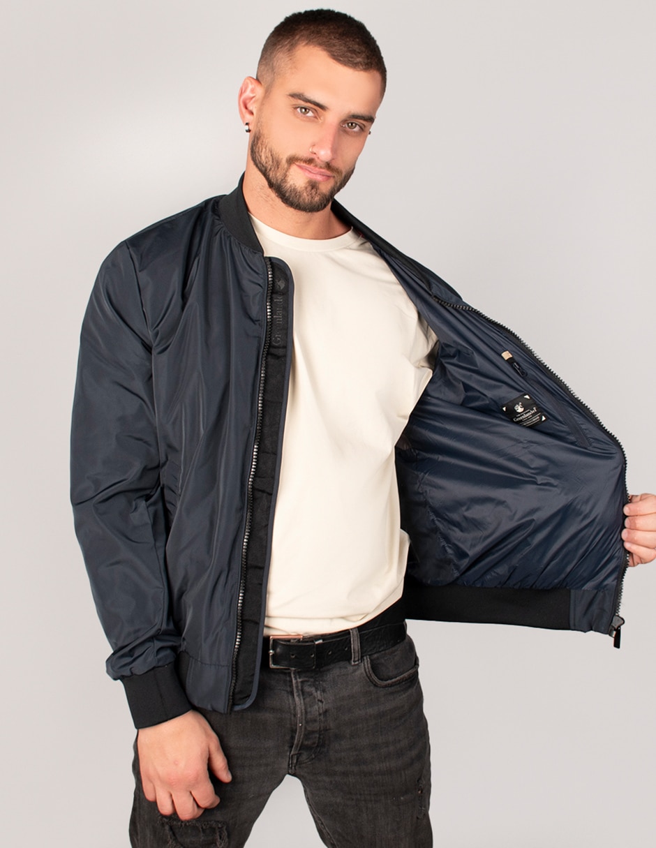 Chamarra bomber con bolsillos para hombre 6