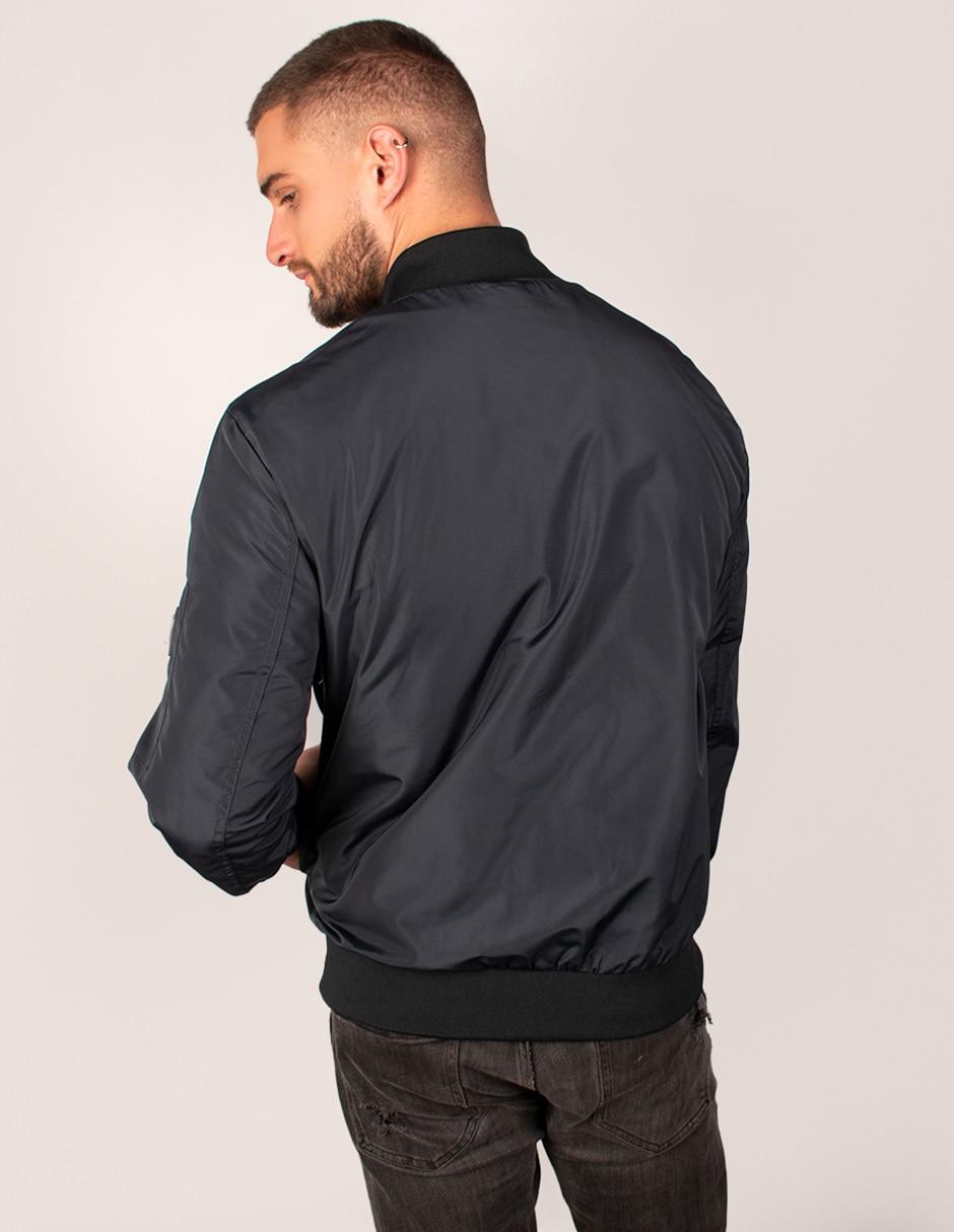 Chamarra bomber con bolsillos para hombre 2