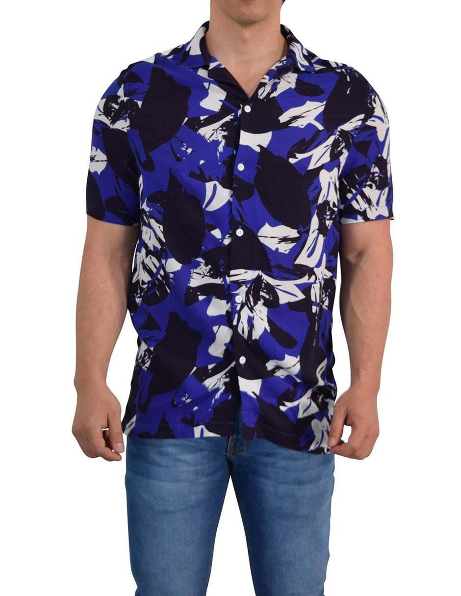 Camisa casual de algodón manga corta para hombre