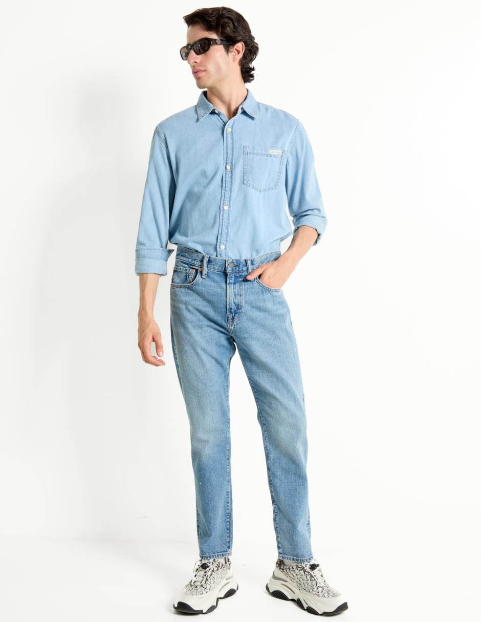 Camisa casual de algodón manga larga para hombre 5