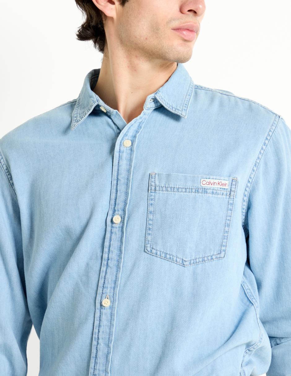 Camisa casual de algodón manga larga para hombre 6
