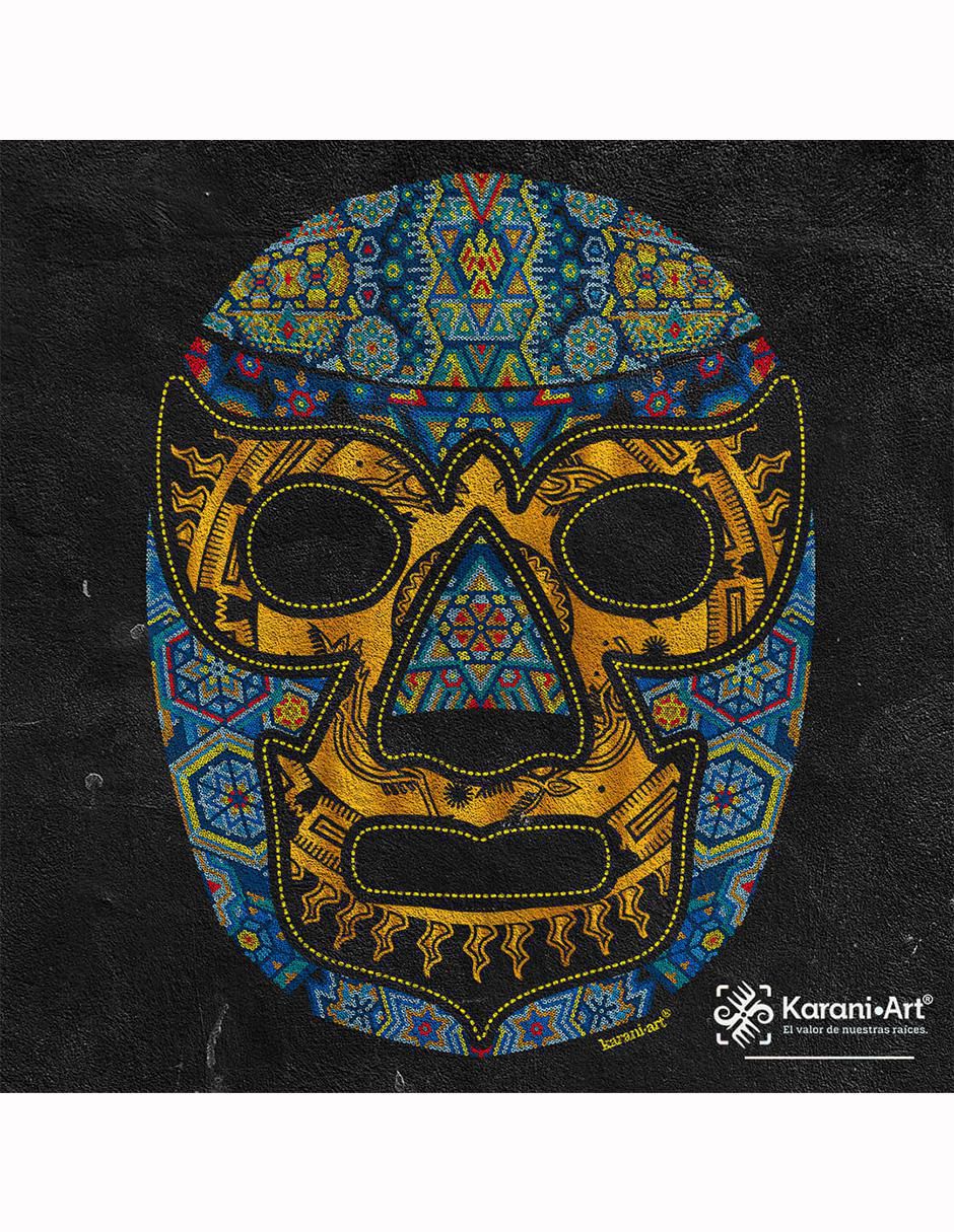 Playera luchol cultura mexicana cuello redondo para hombre