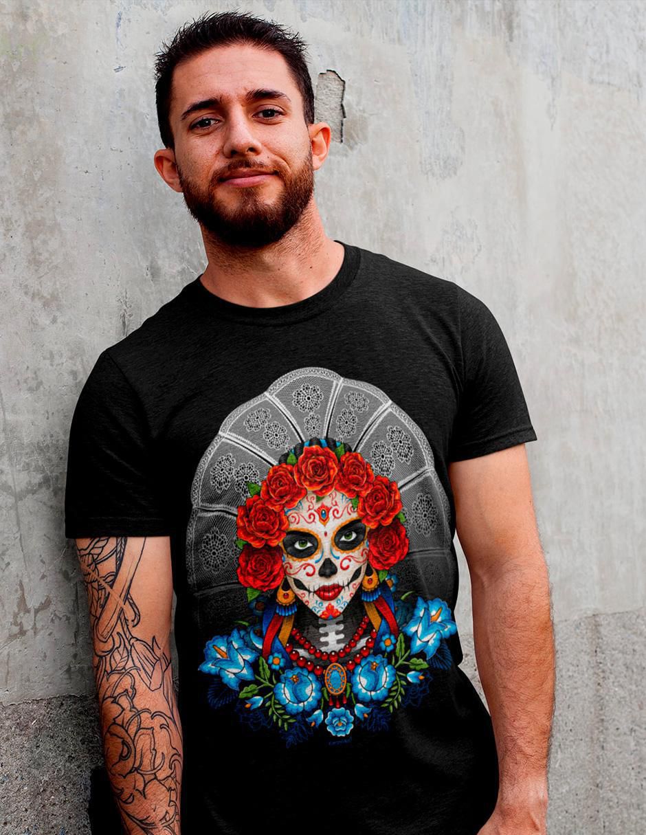 Playera Kib Maya Estilo Mexicano cuello redondo para hombre 3