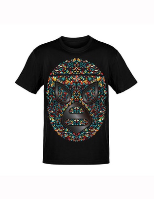 Playera Luchador Otomi Estilo Mexicano cuello redondo para hombre Playera Luchador Otomi Estilo Mexicano cuello redondo para hombre