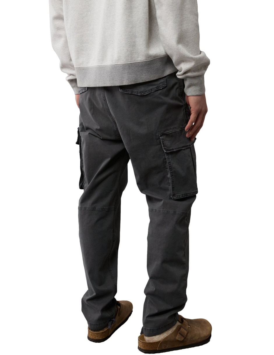 Pantalón cargo recto de algodón para hombre