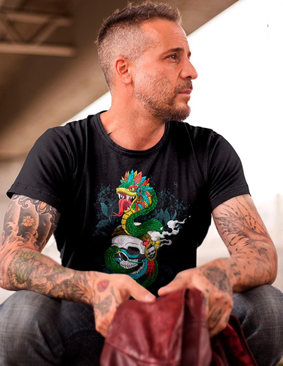 Playera Yoatzin Estilo Mexicano cuello redondo para hombre 3
