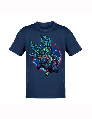 Playera Axolotl cuello redondo para hombre 1
