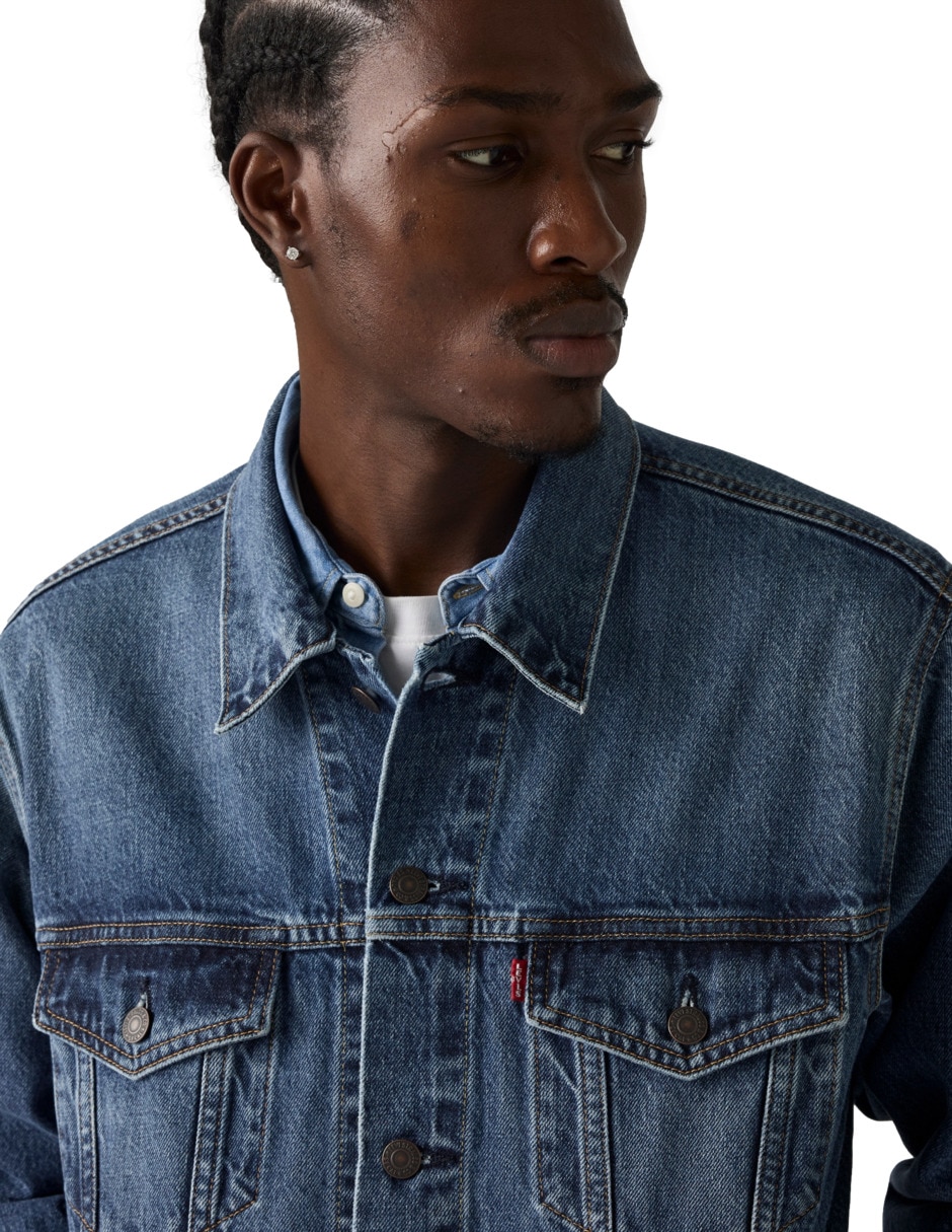 Chamarra casual con bolsillos para hombre