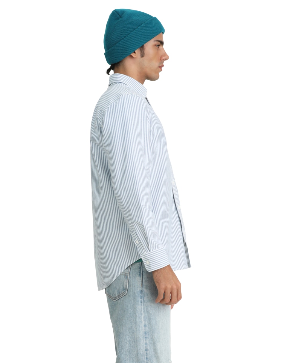 Camisa de algodón manga larga para hombre 5