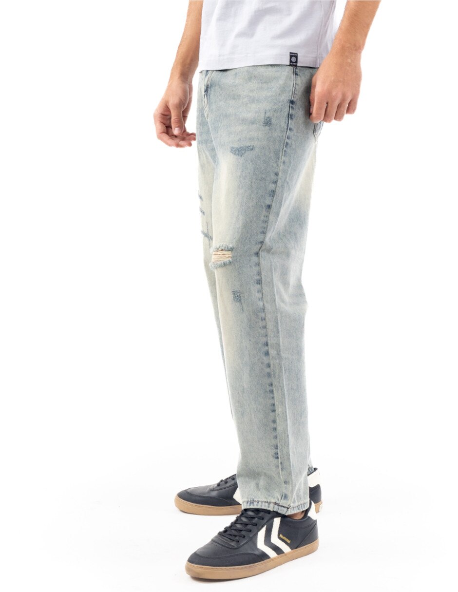 Jeans slim Quarry lavado destruido para hombre