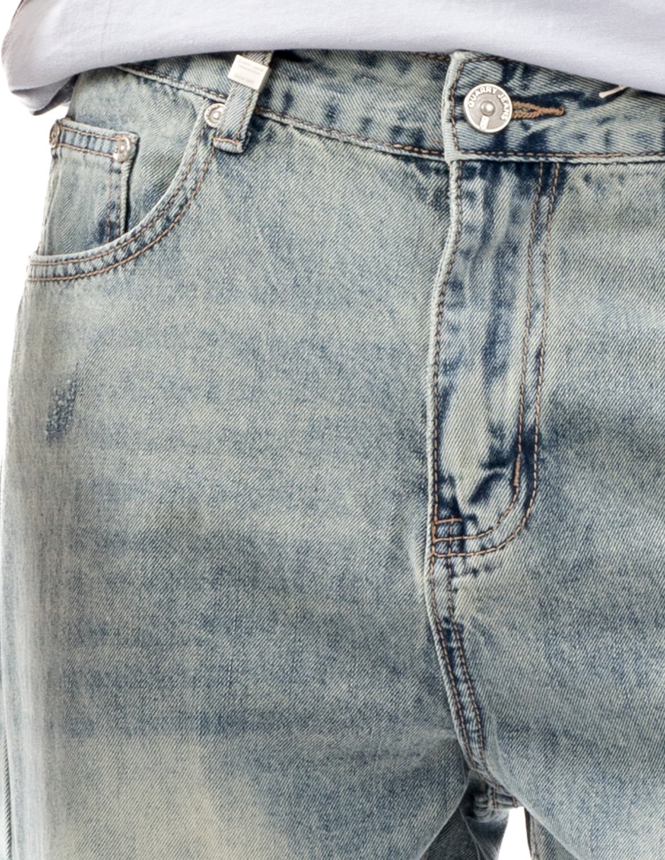 Jeans slim Quarry lavado destruido para hombre
