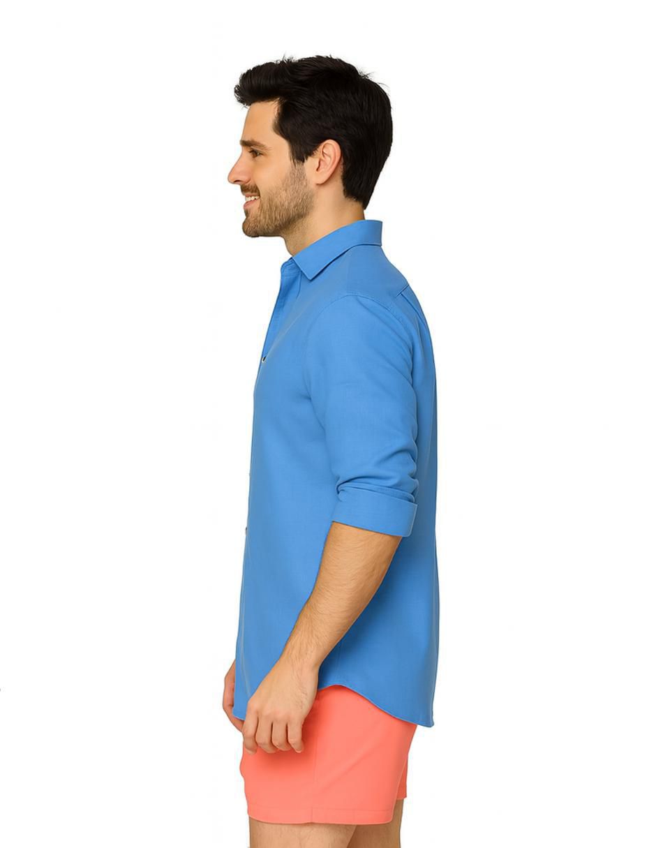 Camisa playa manga larga para hombre 3