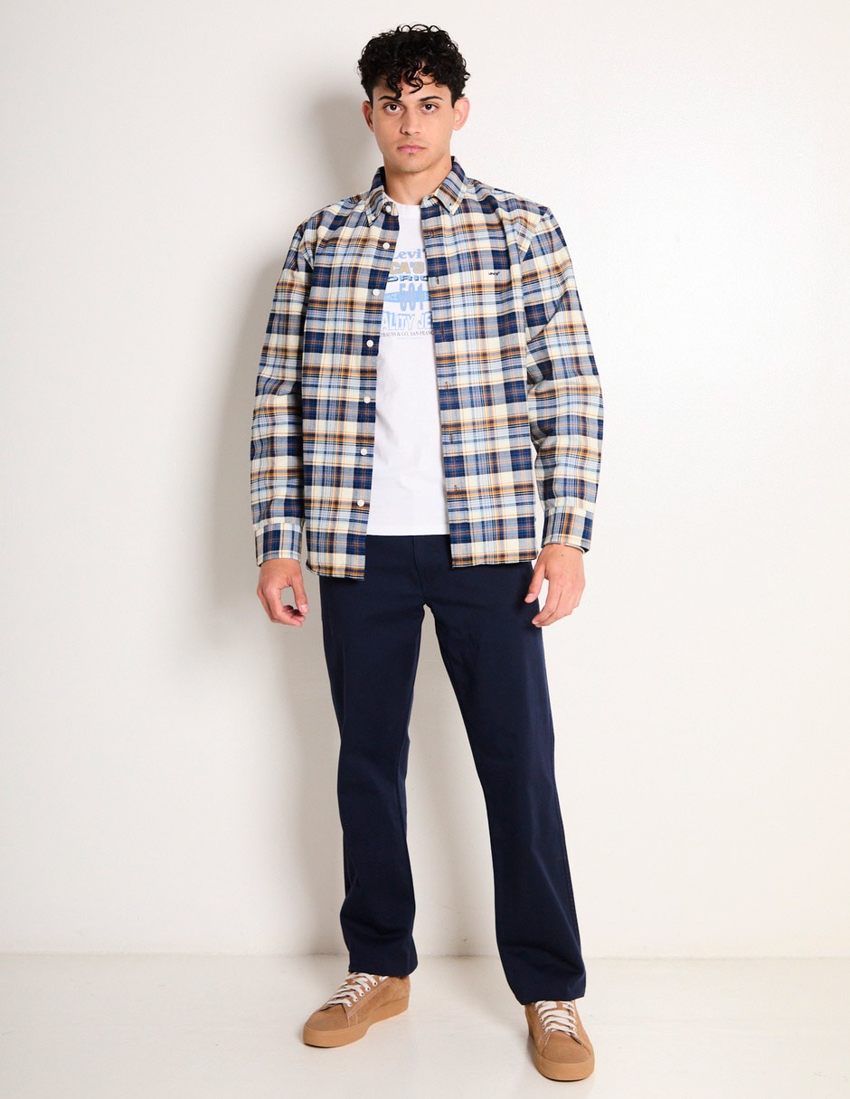 Pantalón recto de algodón para hombre 3