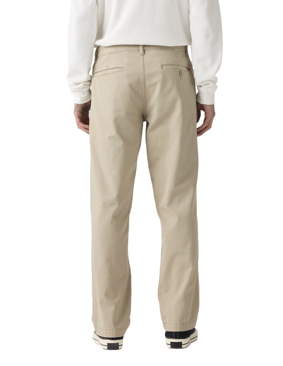 Pantalón chino recto de algodón para hombre 4