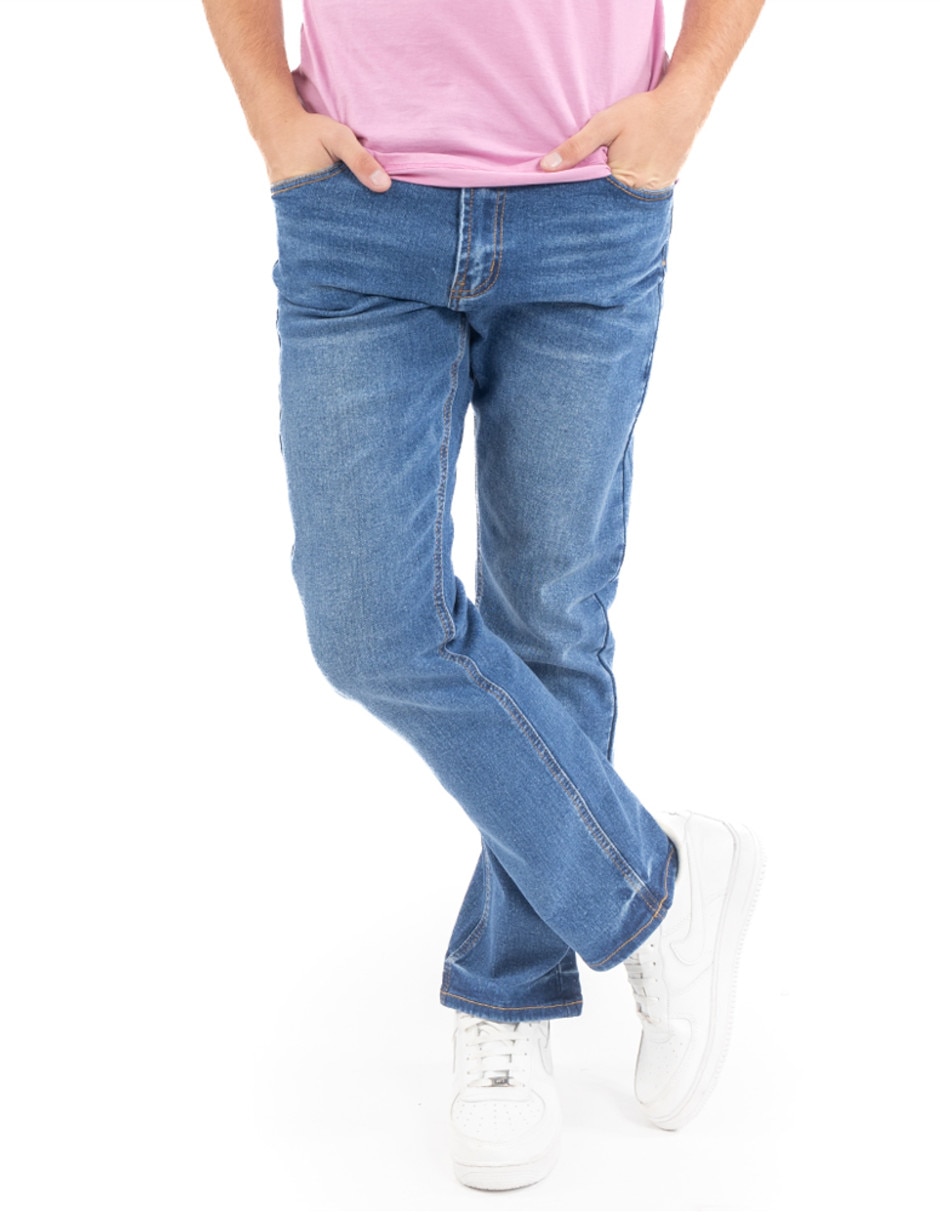 Jeans straight lavado medio para hombre Jeans straight lavado medio para hombre