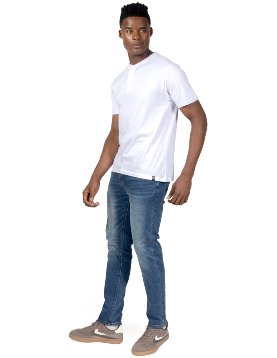 Jeans slim deslavado para hombre 5