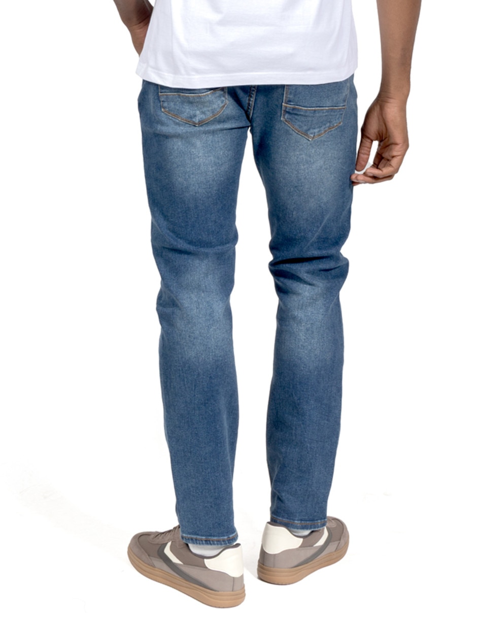 Jeans slim deslavado para hombre