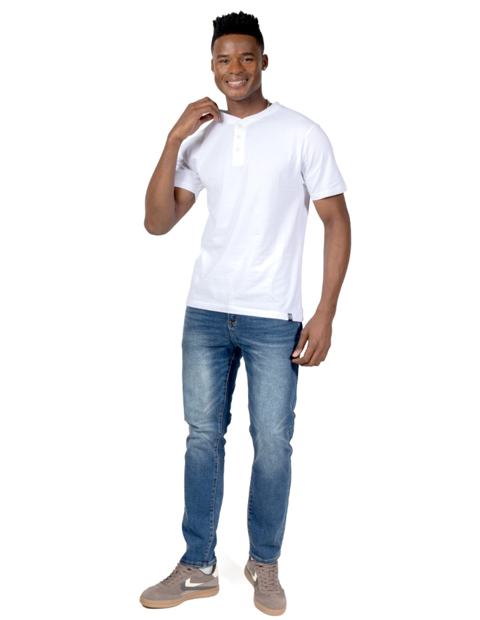 Jeans slim deslavado para hombre