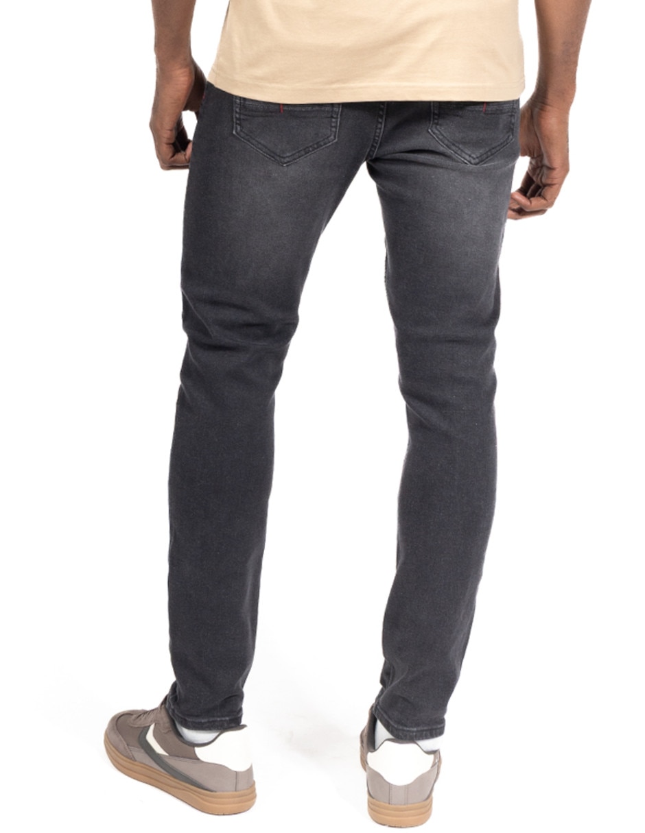 Jeans slim deslavado para hombre 4