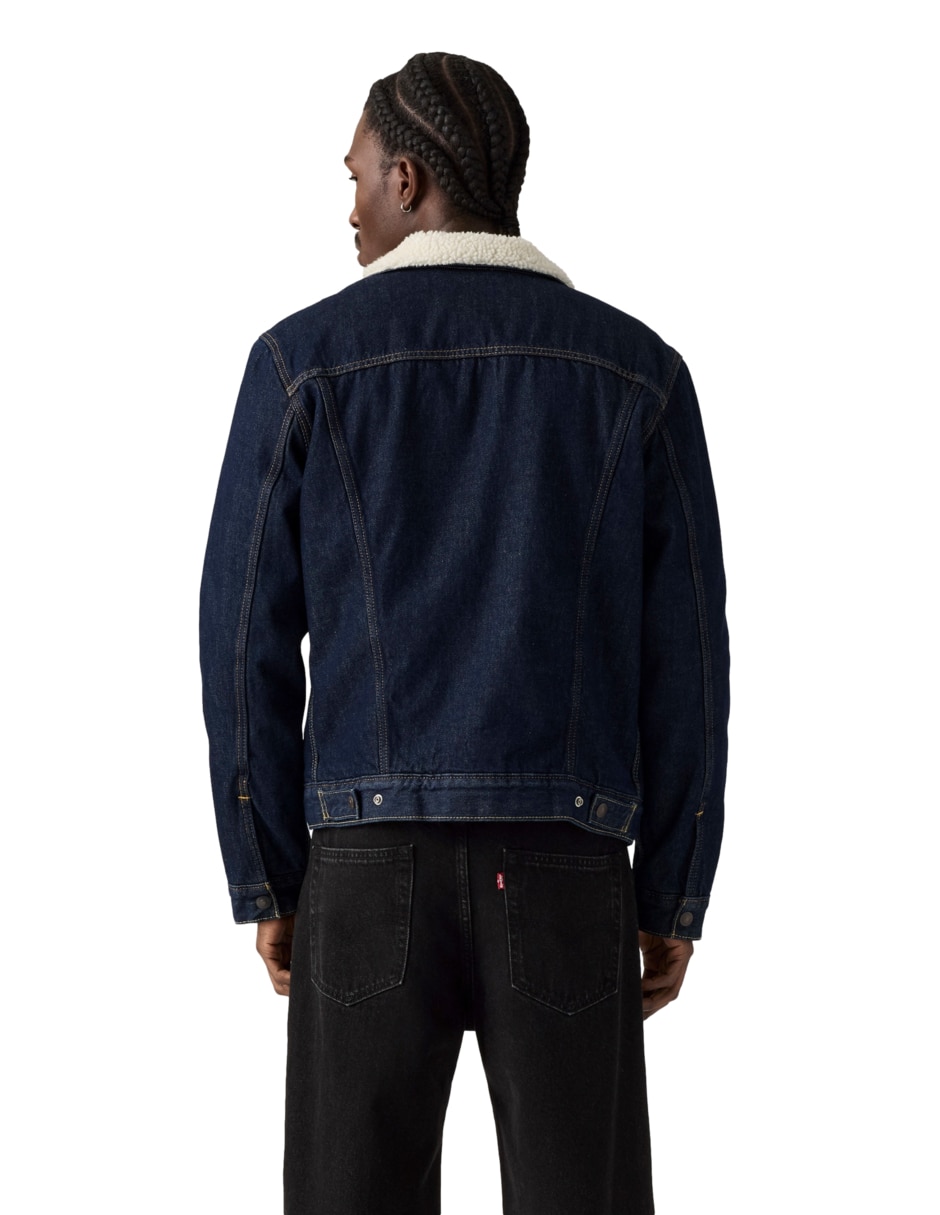 Chamarra denim con bolsillos para hombre 2