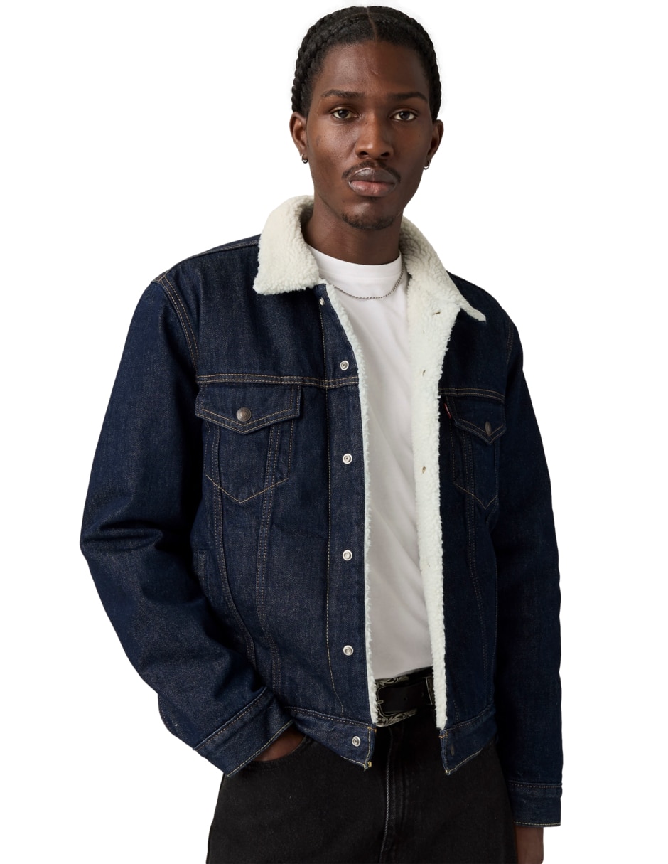 Chamarra denim con bolsillos para hombre 3