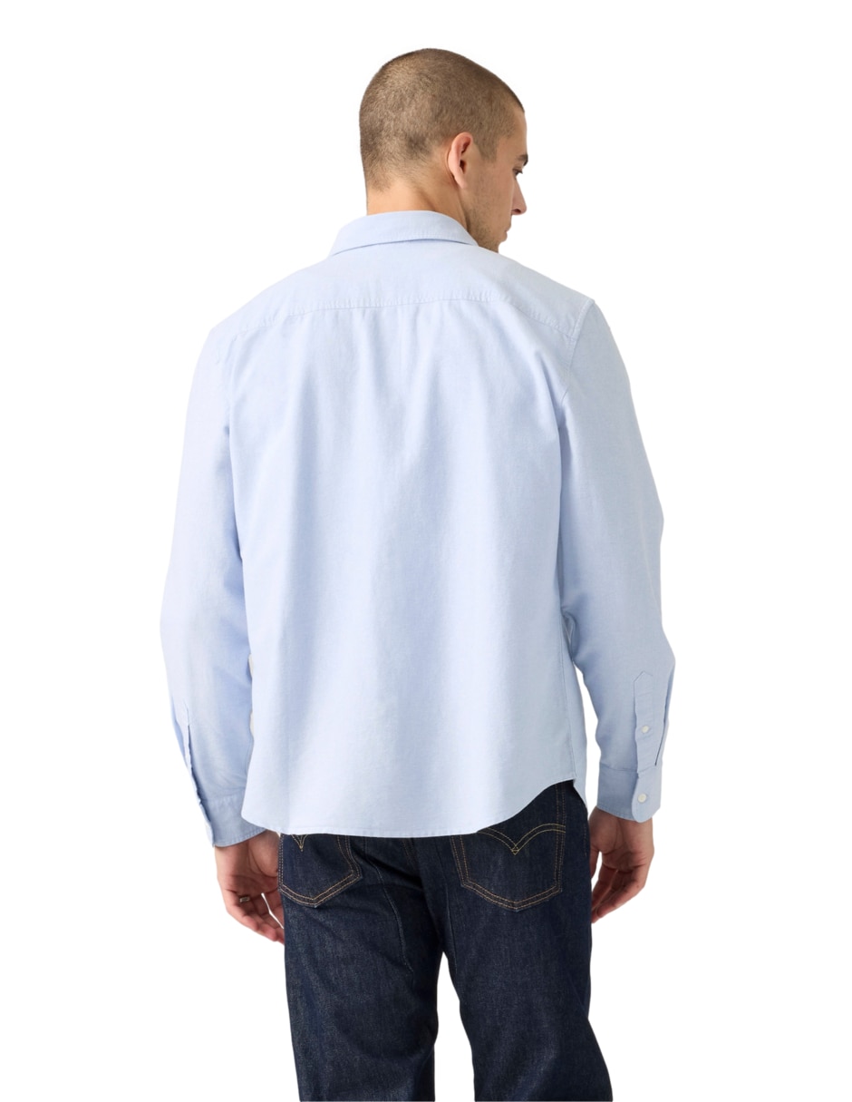 Camisa casual de algodón manga larga para hombre 4
