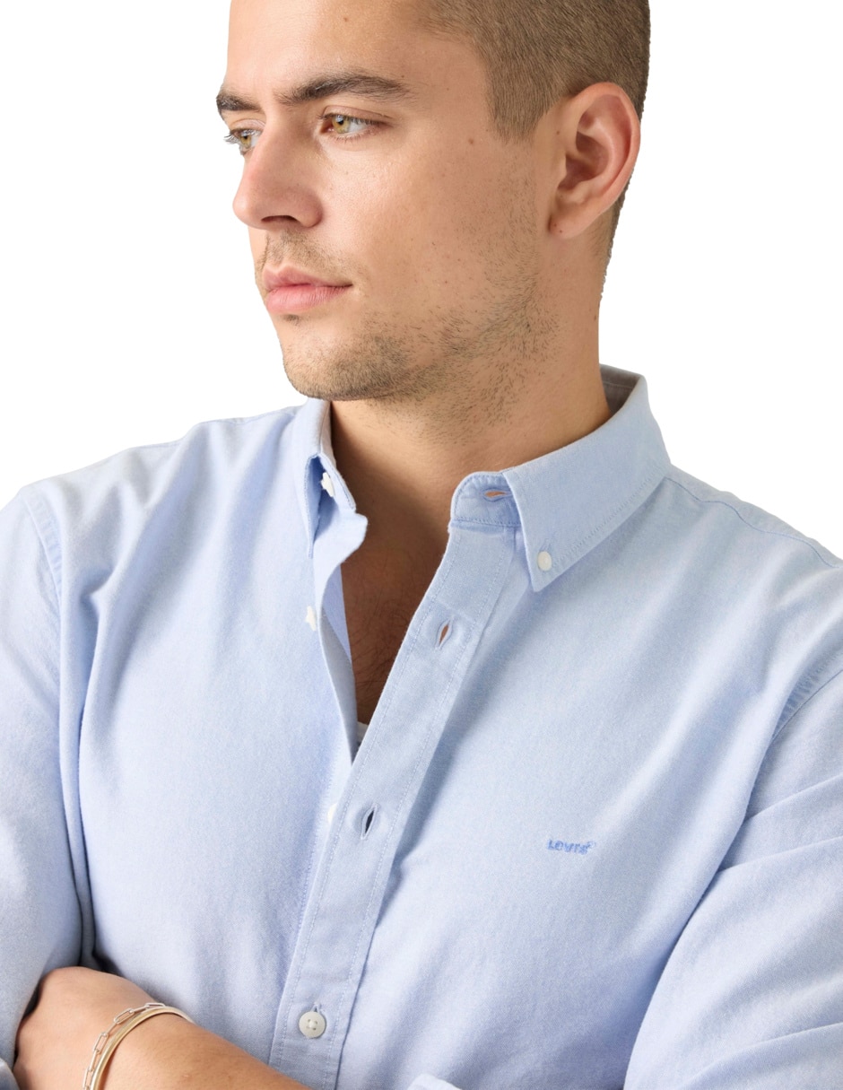 Camisa casual de algodón manga larga para hombre 2